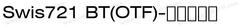 Swis721 BT(OTF)字体转换